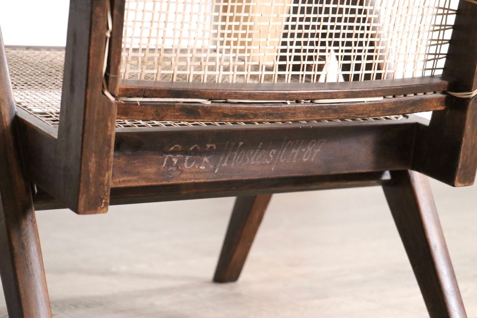 photo furniture Pierre Jeanneret Lounge Chairs Pj Si 29 A In Teak And Cane, 1950s