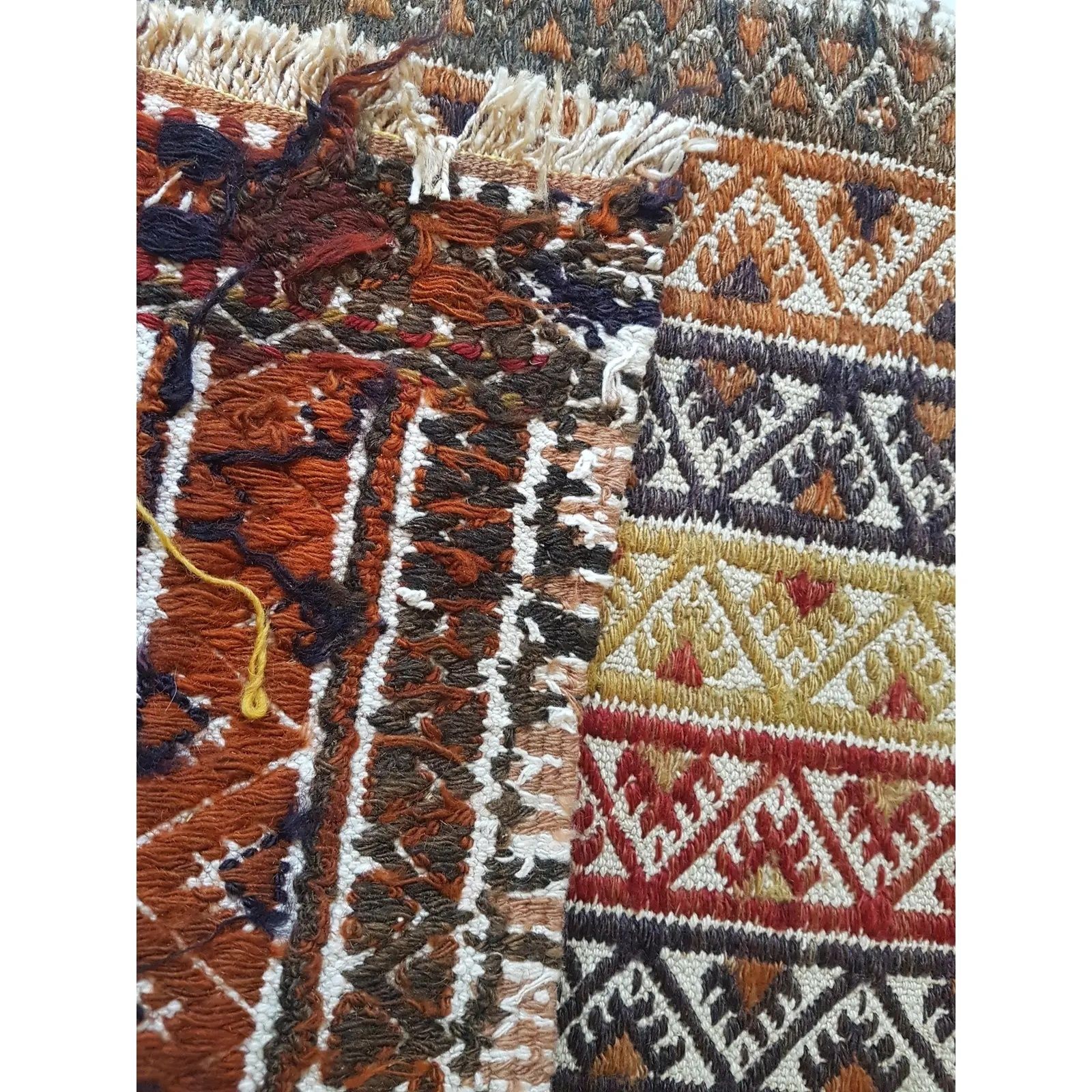 1970s Turkish Oushak Kilim Yastik Rug 1'7" X 2'9" photo for sale