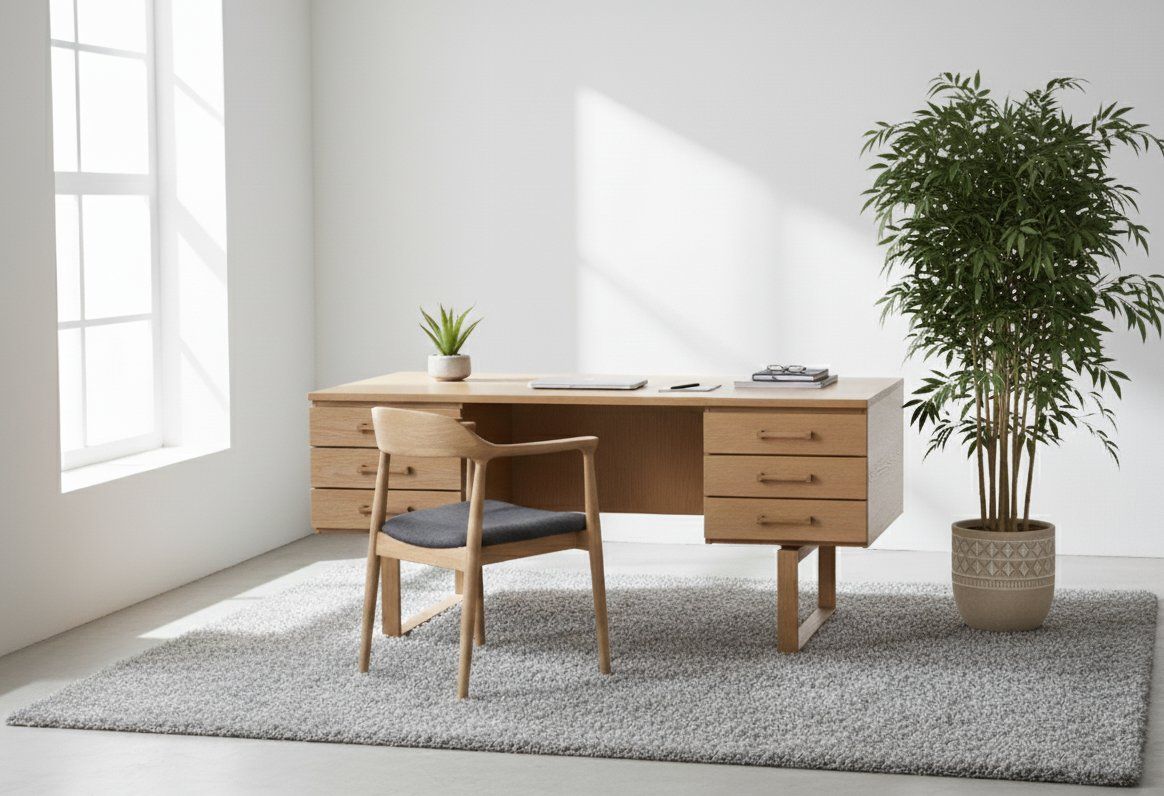 Vintage Danish Oak Desk By Henning Jensen & Torben Valeur For Dyrlund, 1960s