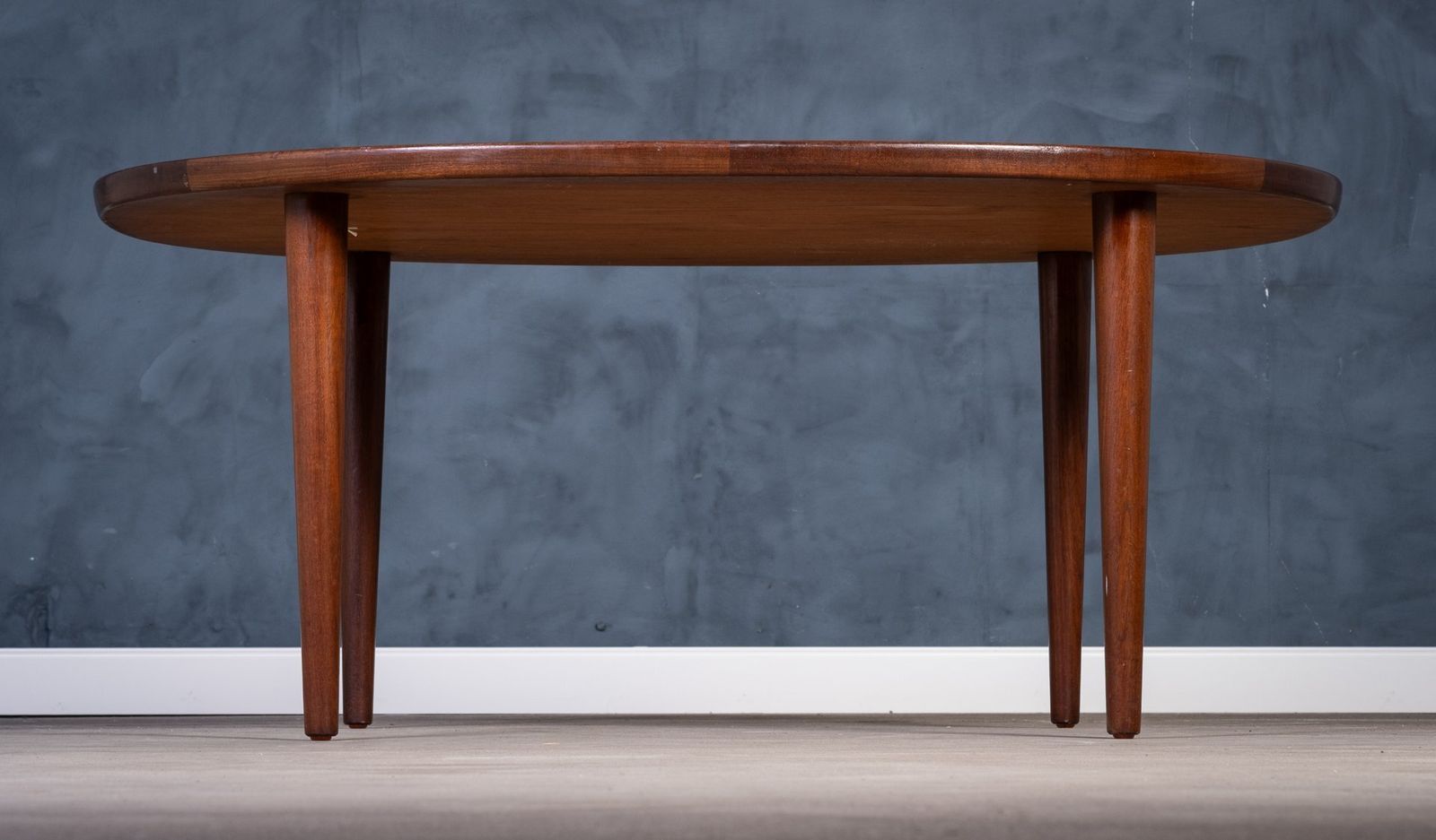 Oval Rosewood Coffee Table Attributed To Aksel Kjersgaard, Odense Møbelfabrik, 1960s photo 673.0