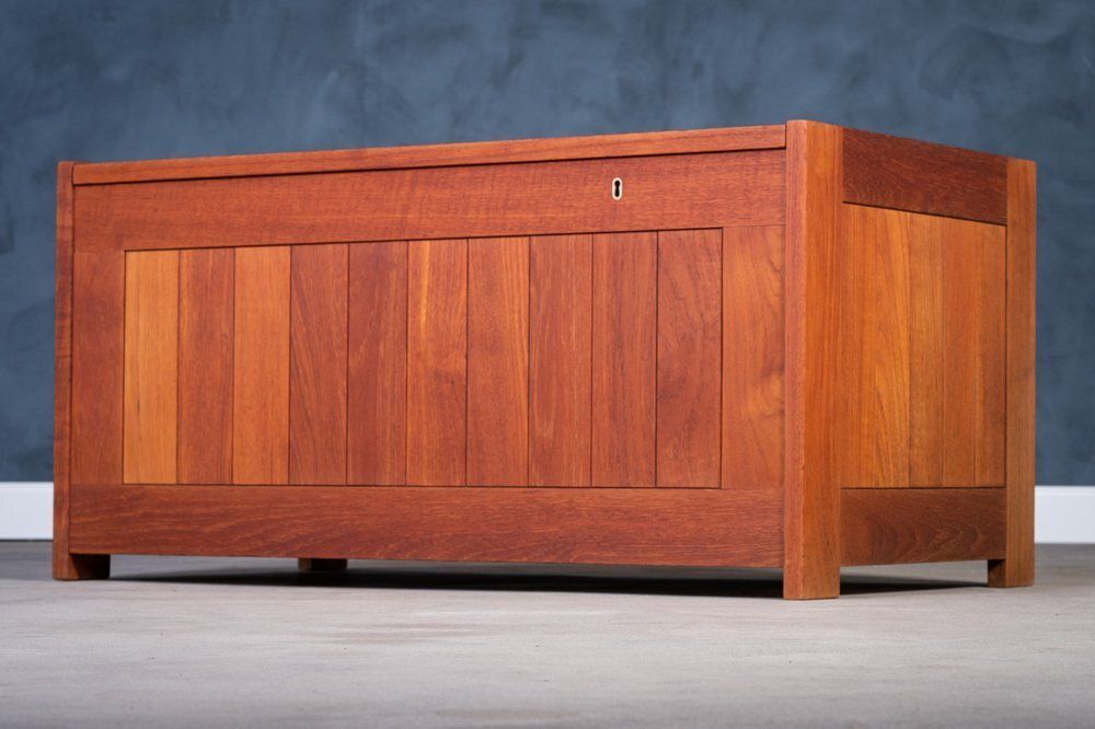 Teak Chest By O. Schjøll & B. K. For Randers Møbelfabrik, Denmark, 1960s photo furniture