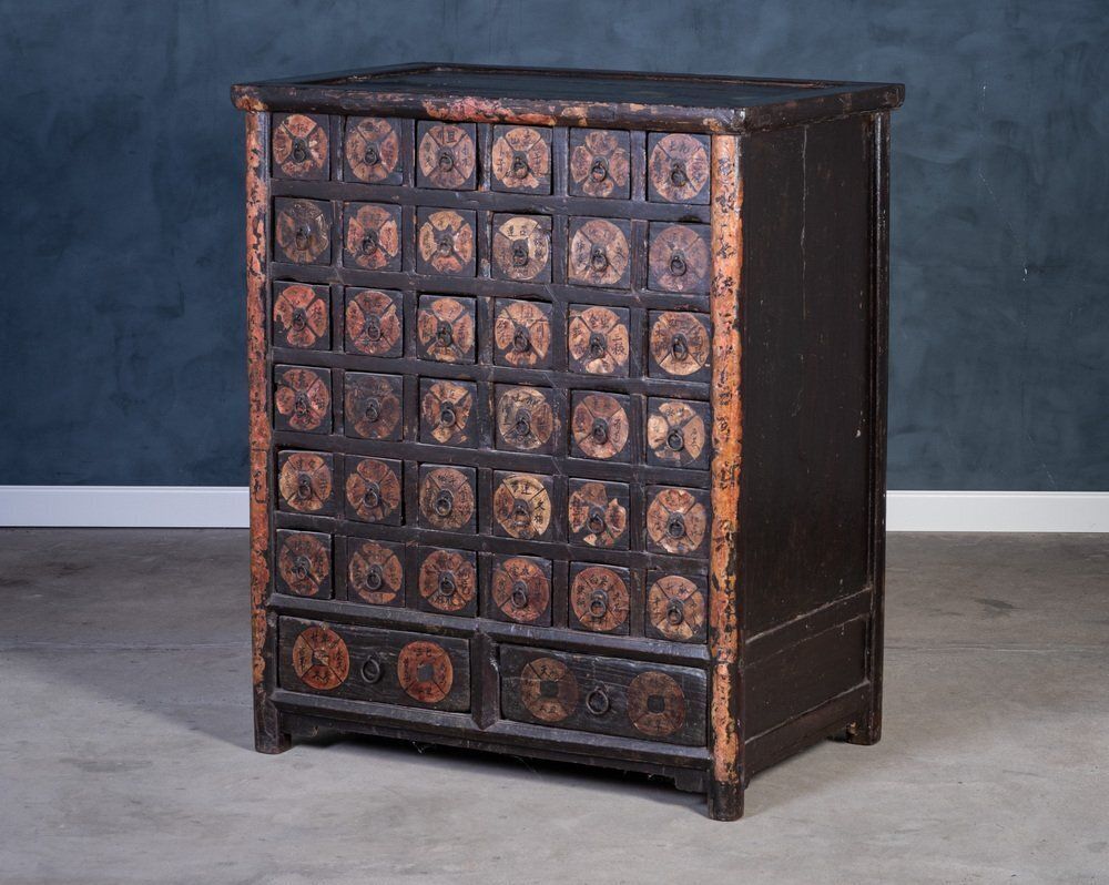 Antique Chinese Medicine Cabinet, 1930s
