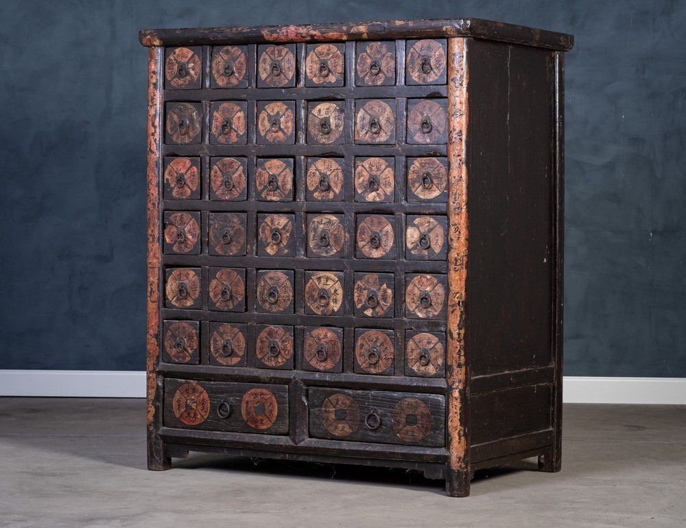 photo for sale Antique Chinese Medicine Cabinet, 1930s