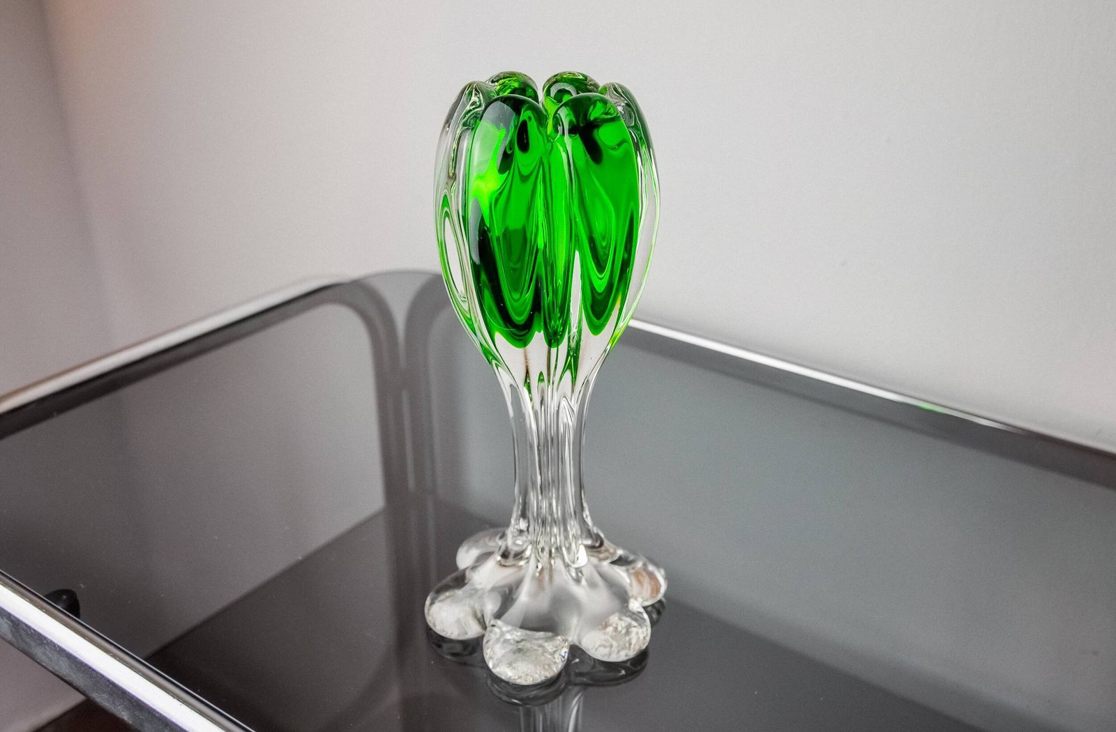 Green Sommerso Candle Holder By Flavio Poli For Seguso, Murano Glass, Italy, 1970 photo 511.0