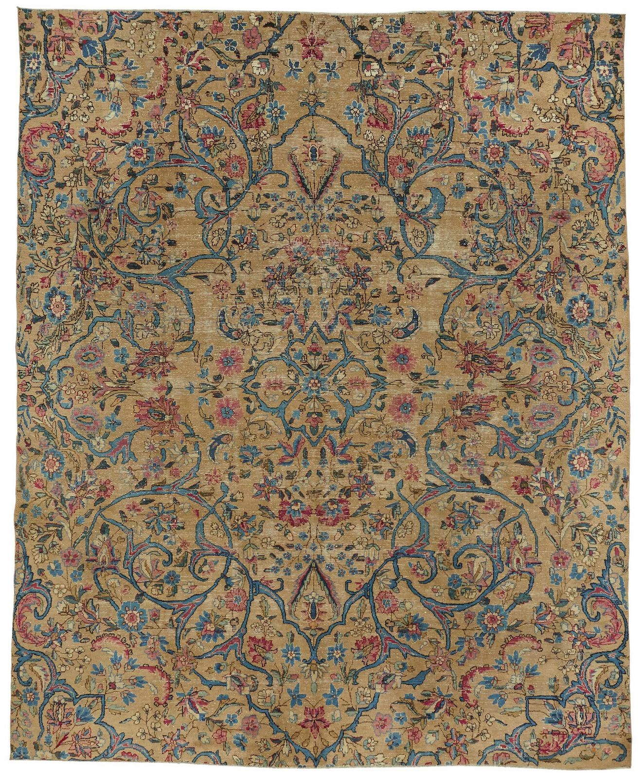 Vintage Hand Knotted Large Area Rug 291 Cm X 357 Cm
