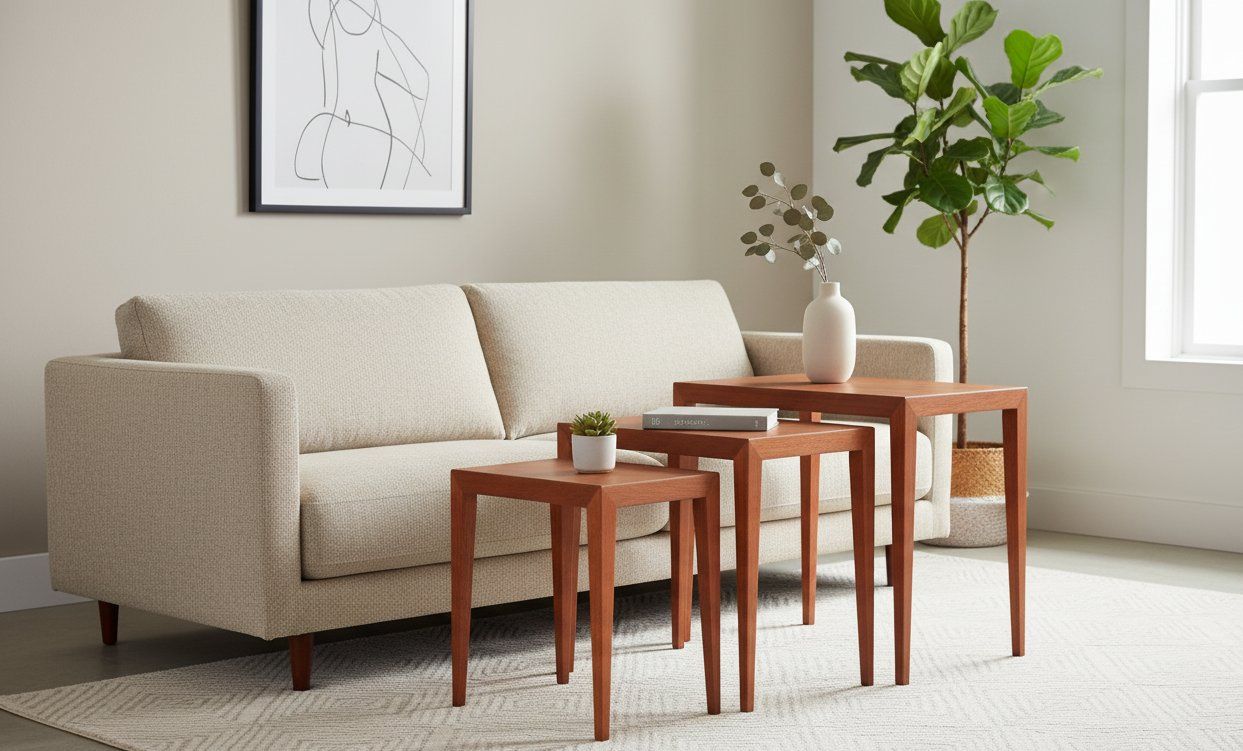 Nesting Tables In Teak By Severin Hansen For Haslev Møbelfabrik, 1950s, Set Of 3 photo furniture