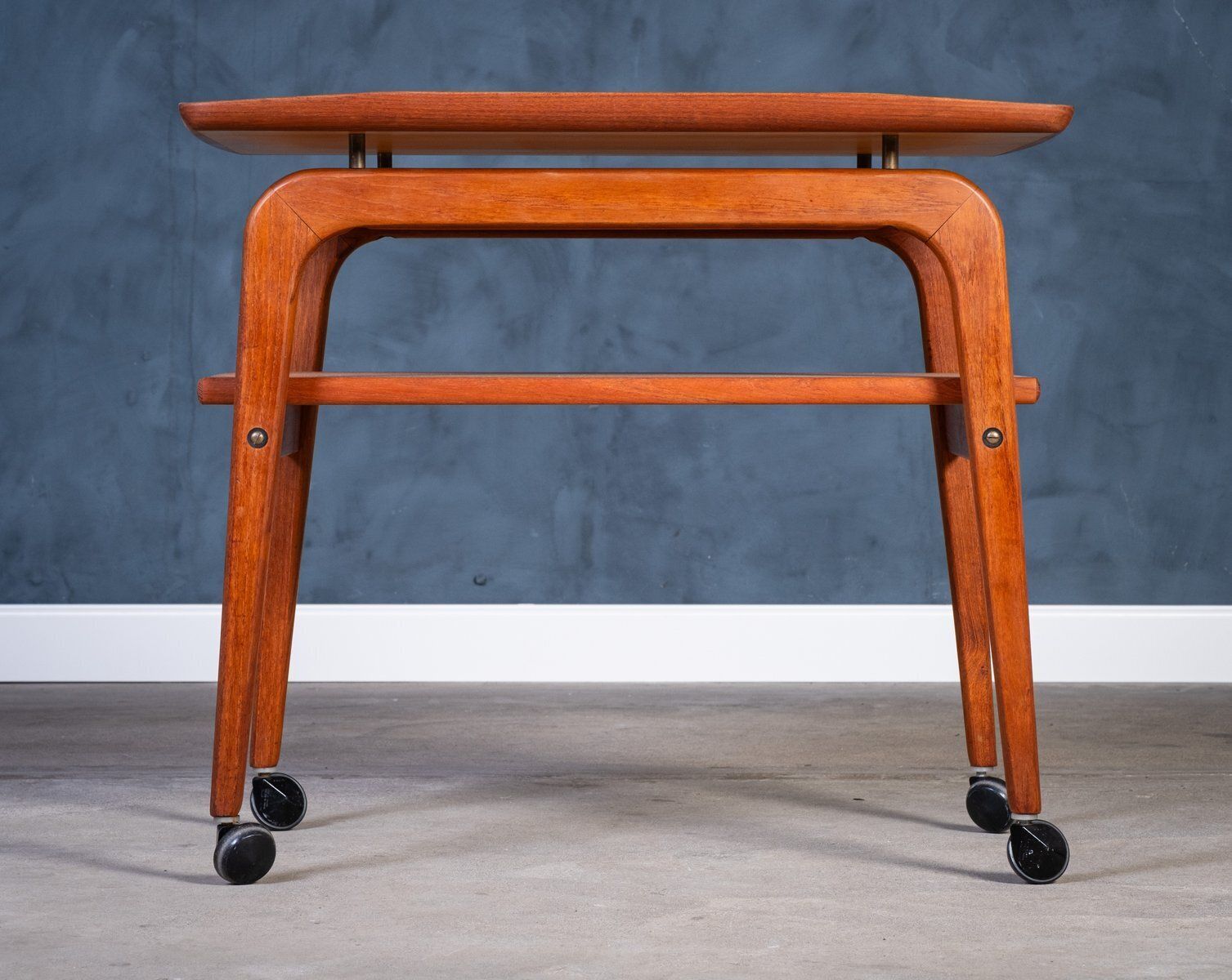Teak Bar Cart By Arne Hovmand Olsen For Mogens Kold, 1960s photo for sale