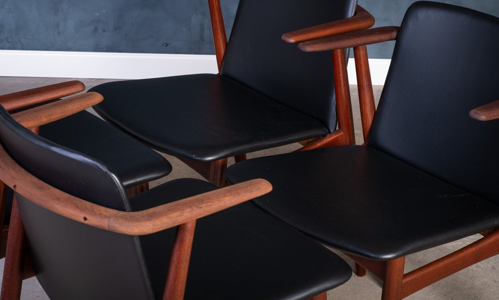 Vintage Deense Teakhouten Fauteuils Van Hans Olsen, Ca. Jaren 1960, Set Van 4 photo buy