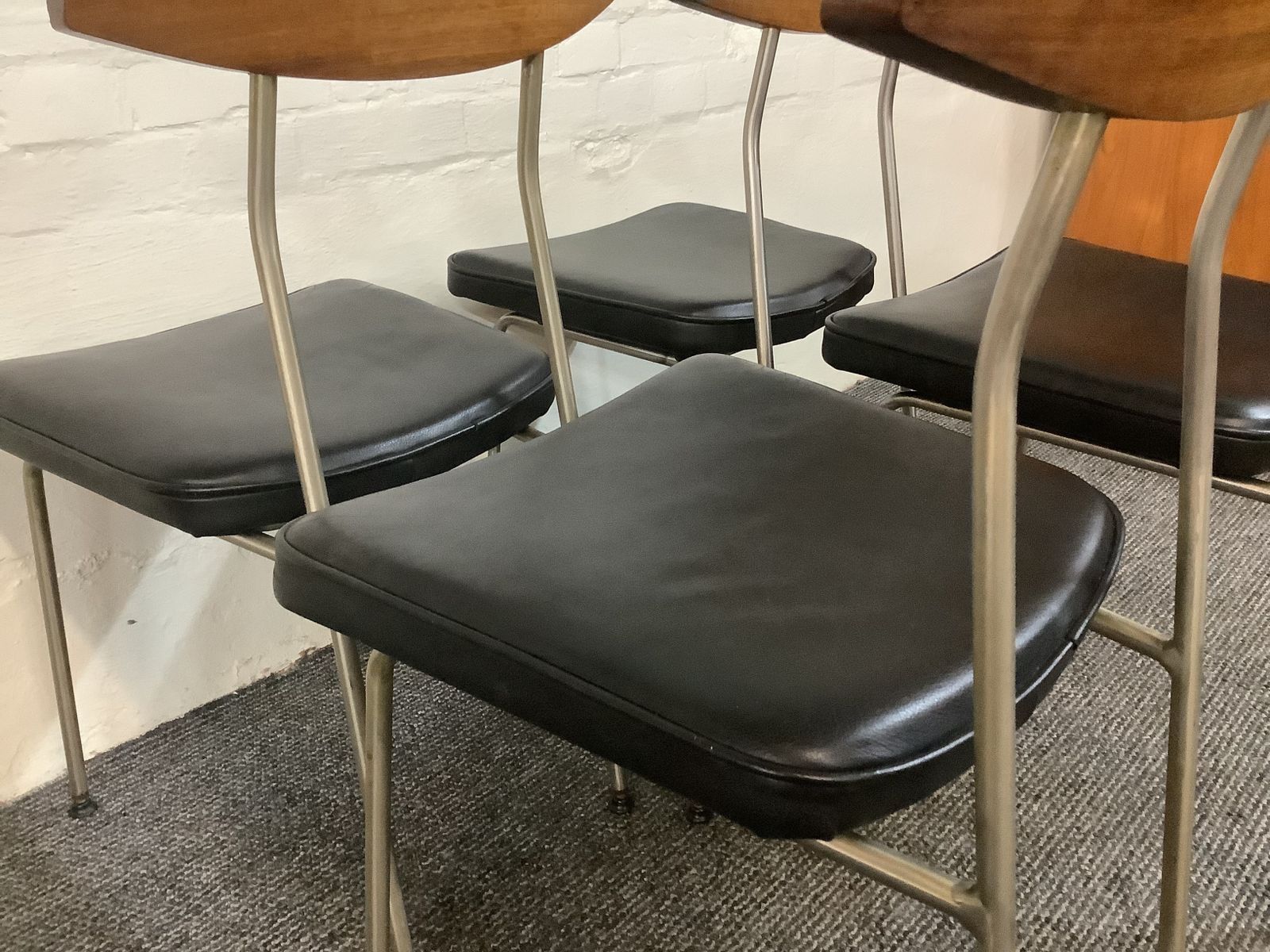 700.0 Set Of Four Stag S Range Dining Chairs. Designed By John & Sylvia Reid 1960s. photo