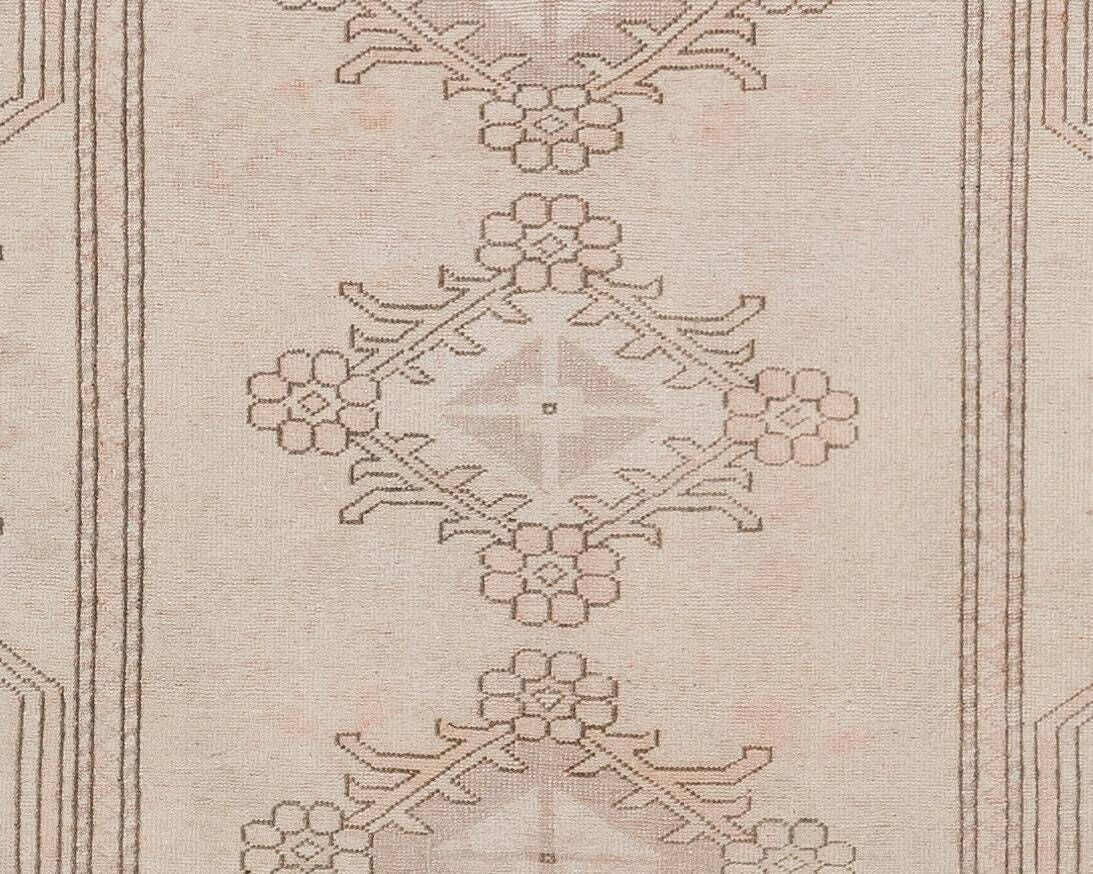 7x10 Vintage Rug, Neutral Turkish Rug, Unique Area Rug, Wool Rug, Living Room Rug, Handmade Rug, Antqiue Rug, Primitive Rug photo for sale