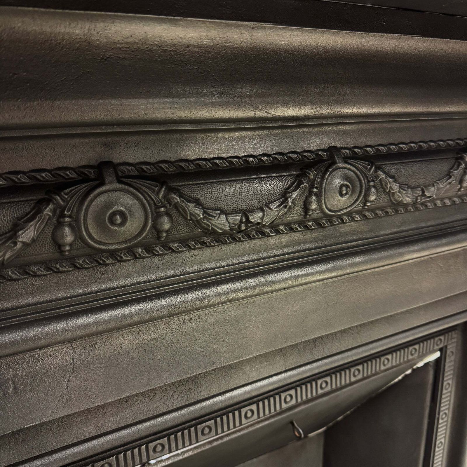 Antique Cast Iron Combination Fireplace photo vintage