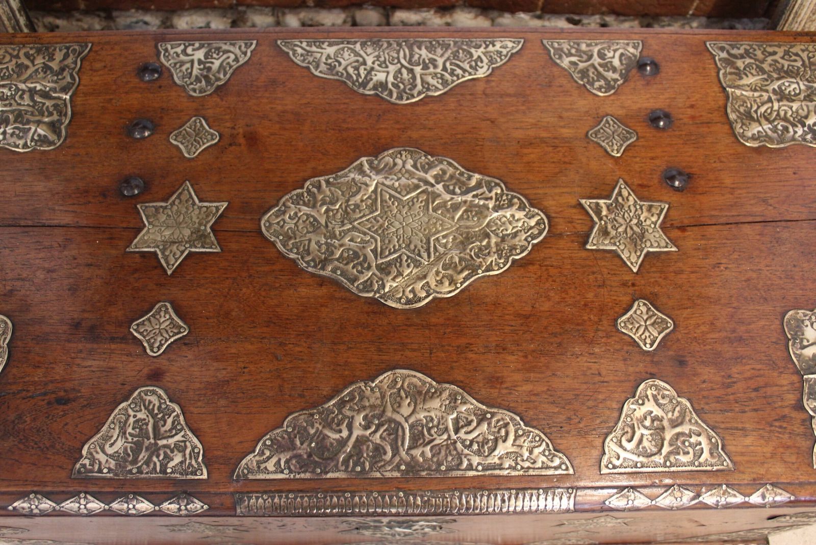 Chest Trunk Coffer Stunning Rare Zanzibar Teak And Brass C1850 photo furniture