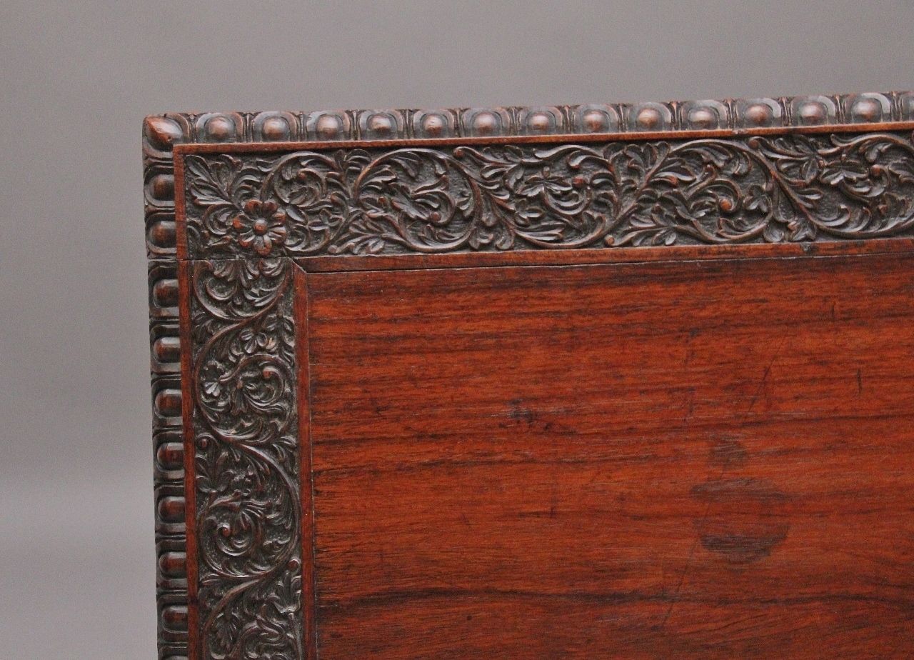 Early 19th Century Anglo Indian Carved Partners Desk photo vintage