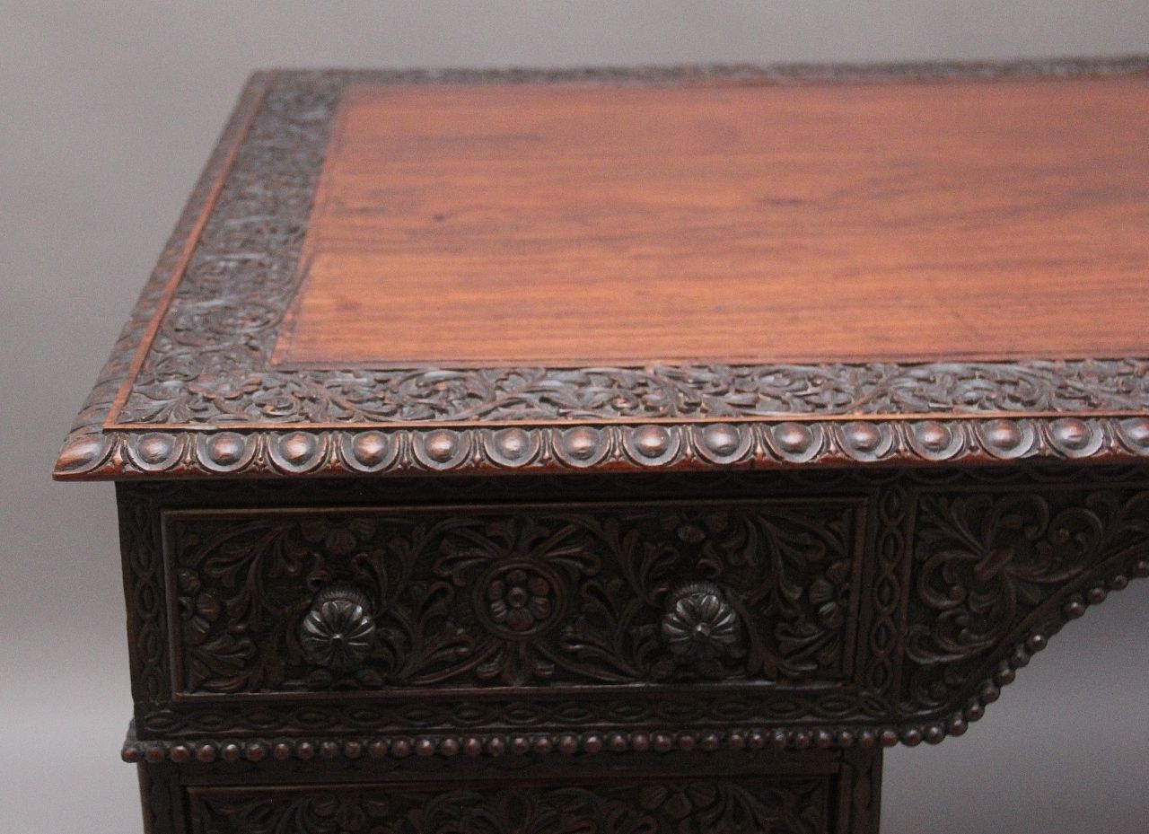 6350.0 Early 19th Century Anglo Indian Carved Partners Desk photo