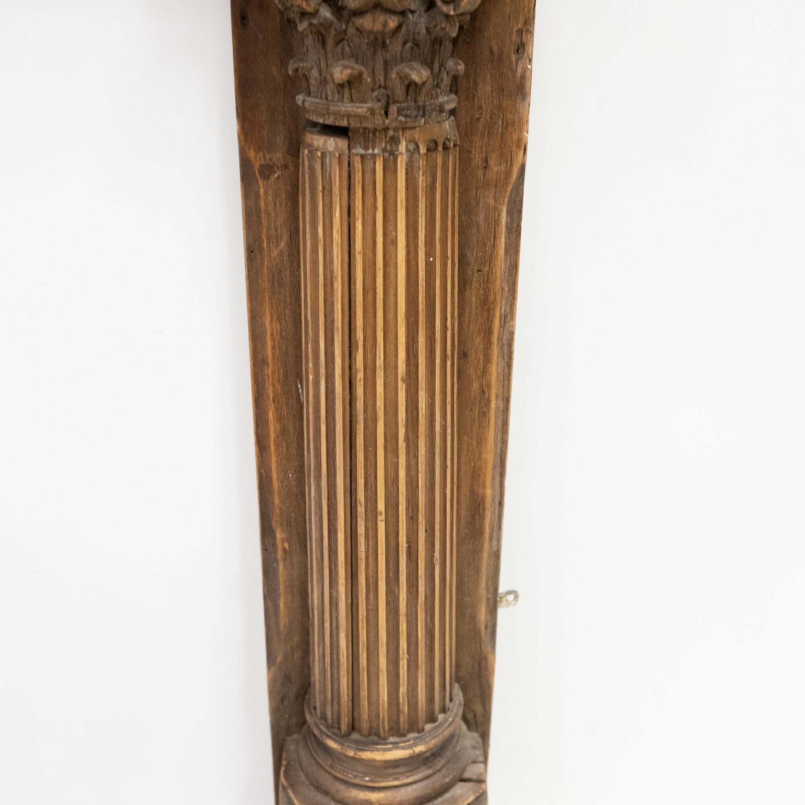 Antique Carved Oak & Pine Jacobean Style Fireplace Surround photo furniture