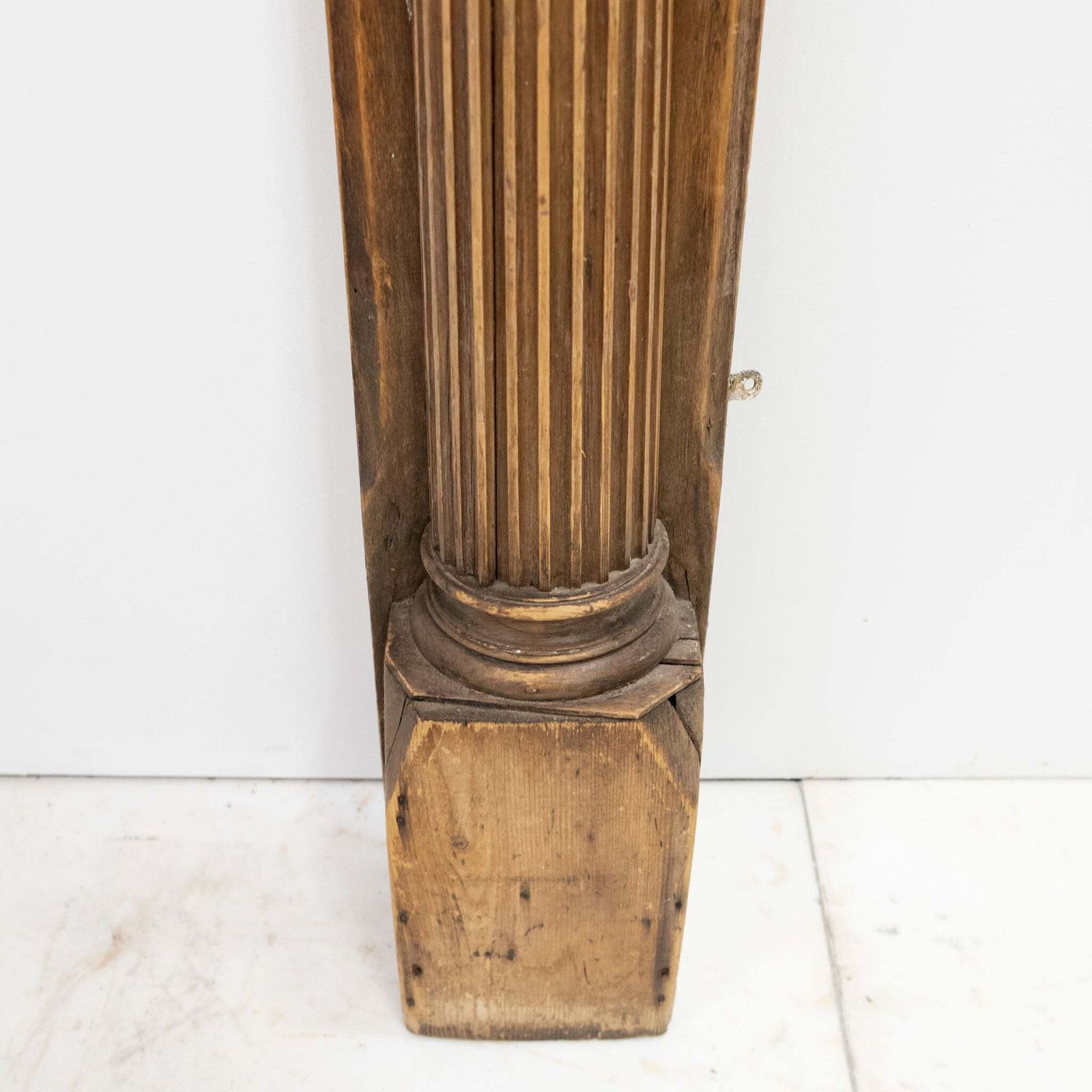 Antique Carved Oak & Pine Jacobean Style Fireplace Surround photo for sale