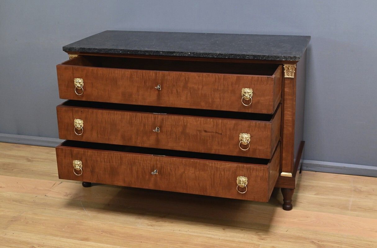 photo vinterior Return From Egypt Chest Of Drawers In Mahogany, Empire Period – Early 19th Century
