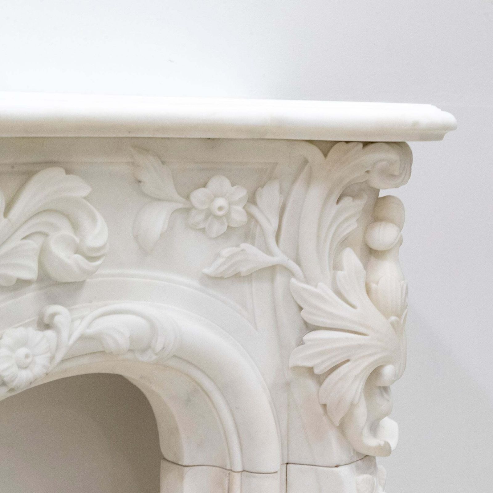 Ornate French Louis Style Statuary Marble Fireplace Surround photo 12500.0