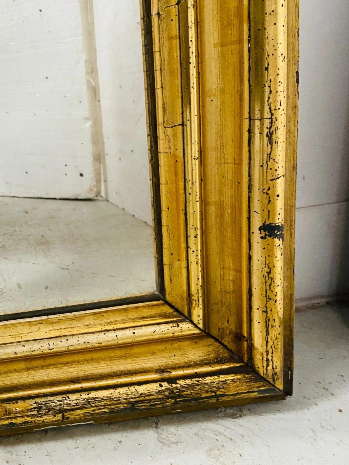 Louis XVI Style Mirror In Wood And Gilded Stucco 19th Century photo vinterior