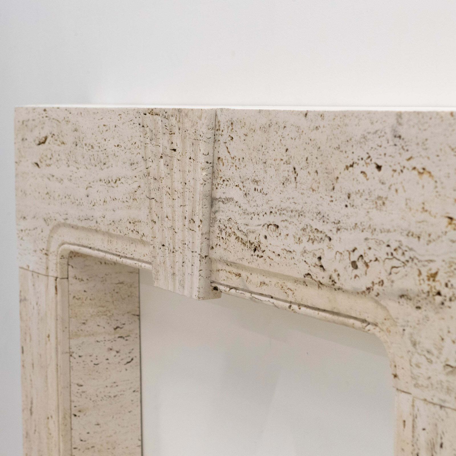2500.0 Reclaimed Art Deco Travertine Marble Fireplace Surround photo