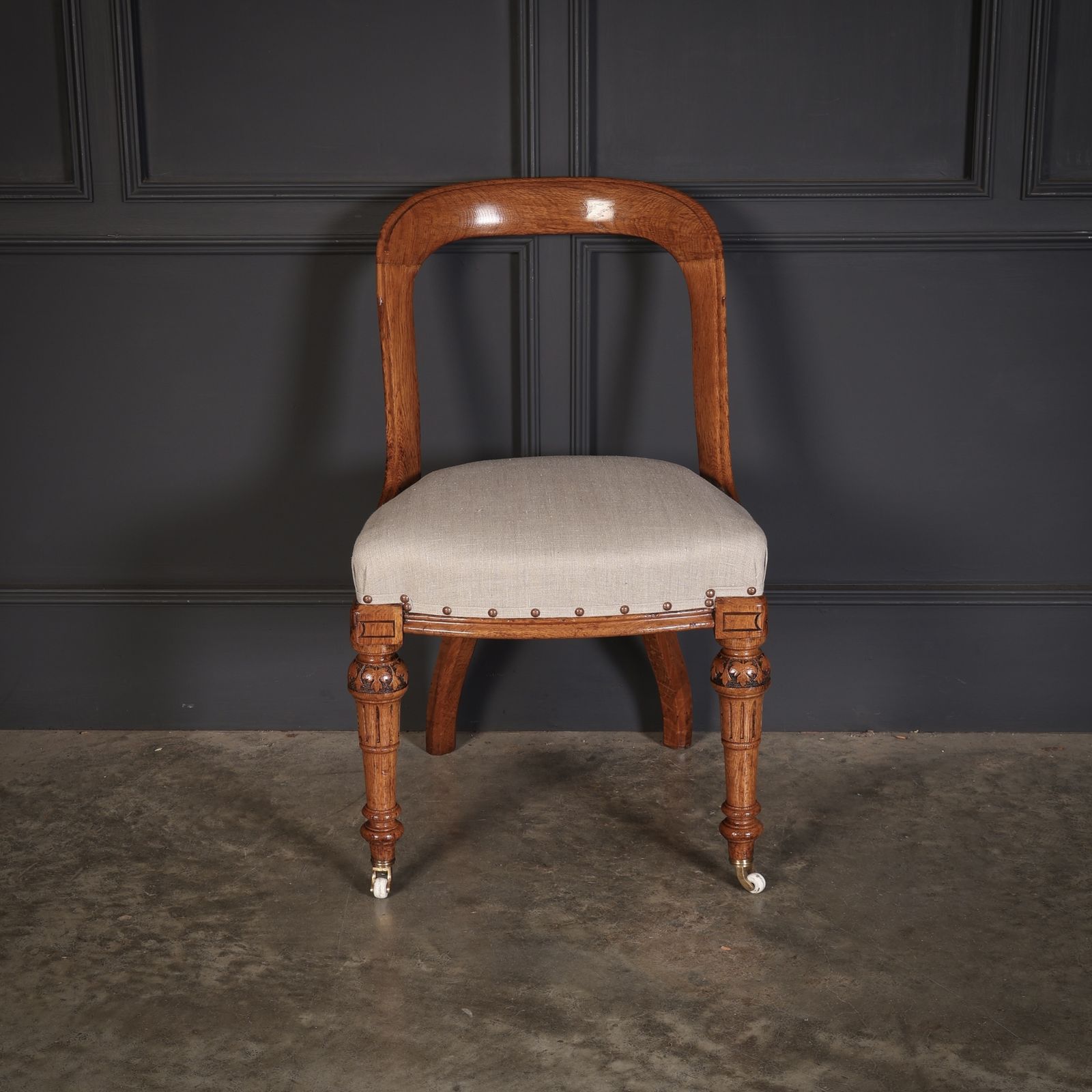 photo for sale Magnificent Set Of Ten Victorian Oak Dining Chairs