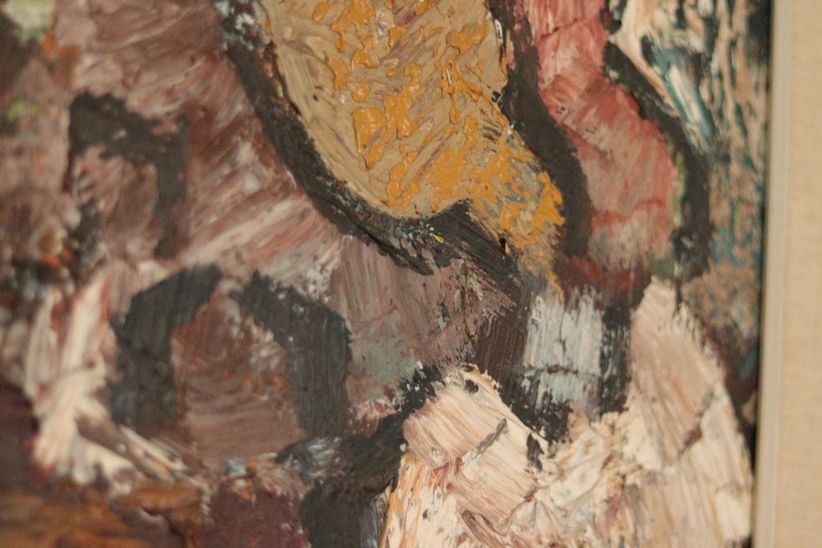 Original Mid Century Swedish Oil On Canvas — "Woman "By Gösta Falck  – Vintage & Framed | 65 × 45 Cm (25.6" × 17.7", Image) photo 545.0