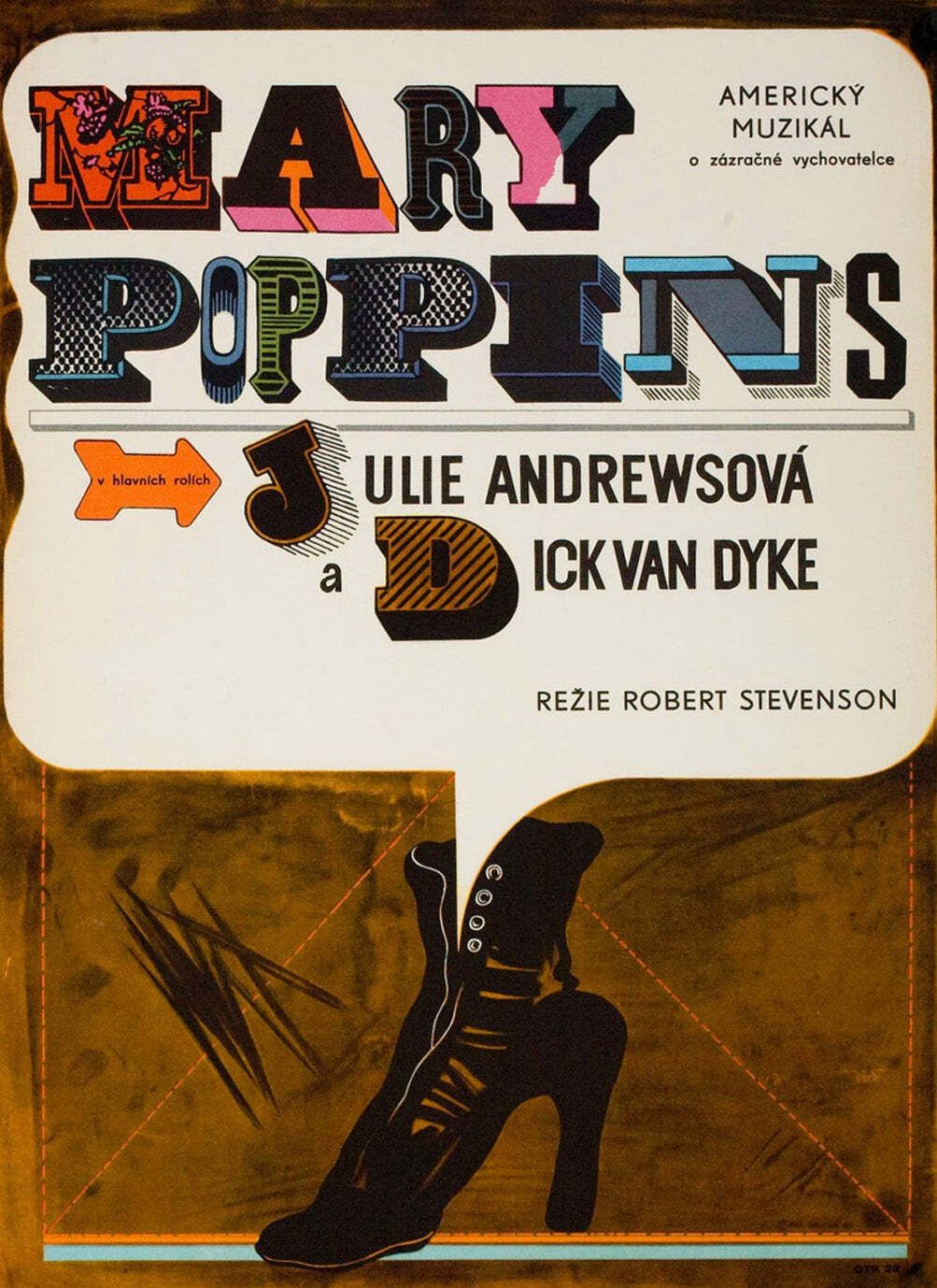 Mary Poppins (Czech)  Original Vintage Poster