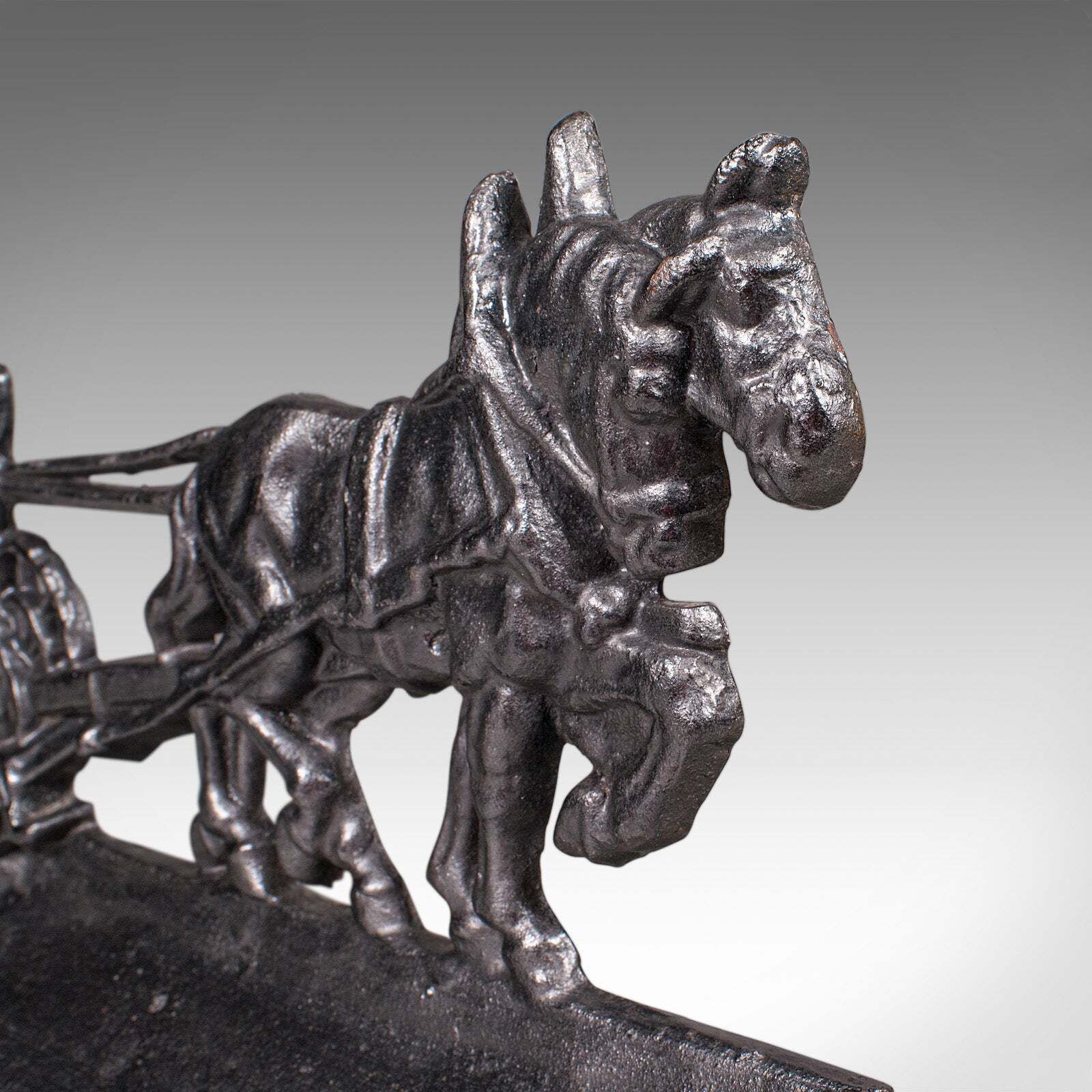 Antique Ploughman Doorstop, English, Cast Iron, Farmhouse Door Keeper, Victorian photo vintage