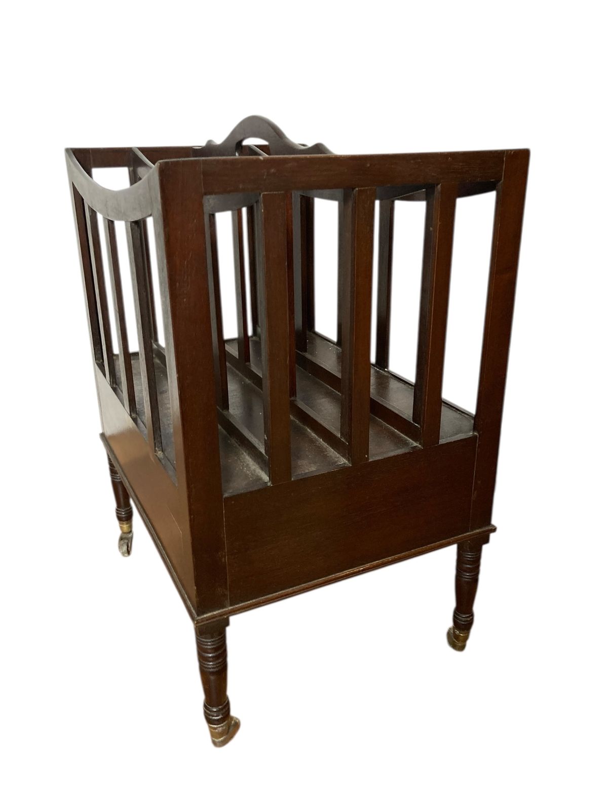 Antique Mahogany Canterbury Magazine Or Paper Rack Single Drawer photo buy