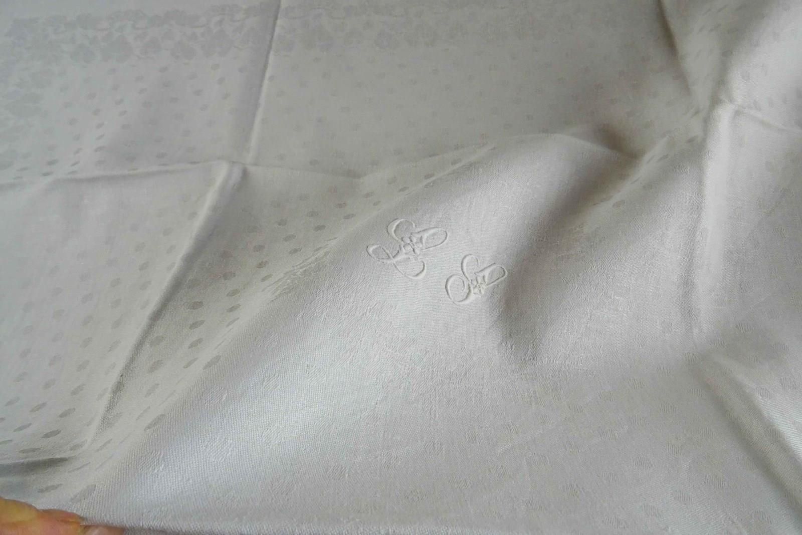Set Of Eight Antique French Linen Napkins photo vintage