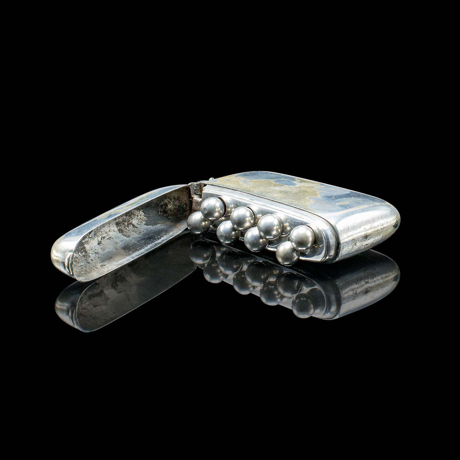 photo furniture Small Antique Shooting Peg Case, English, Silver Plate, Marker Box, Victorian