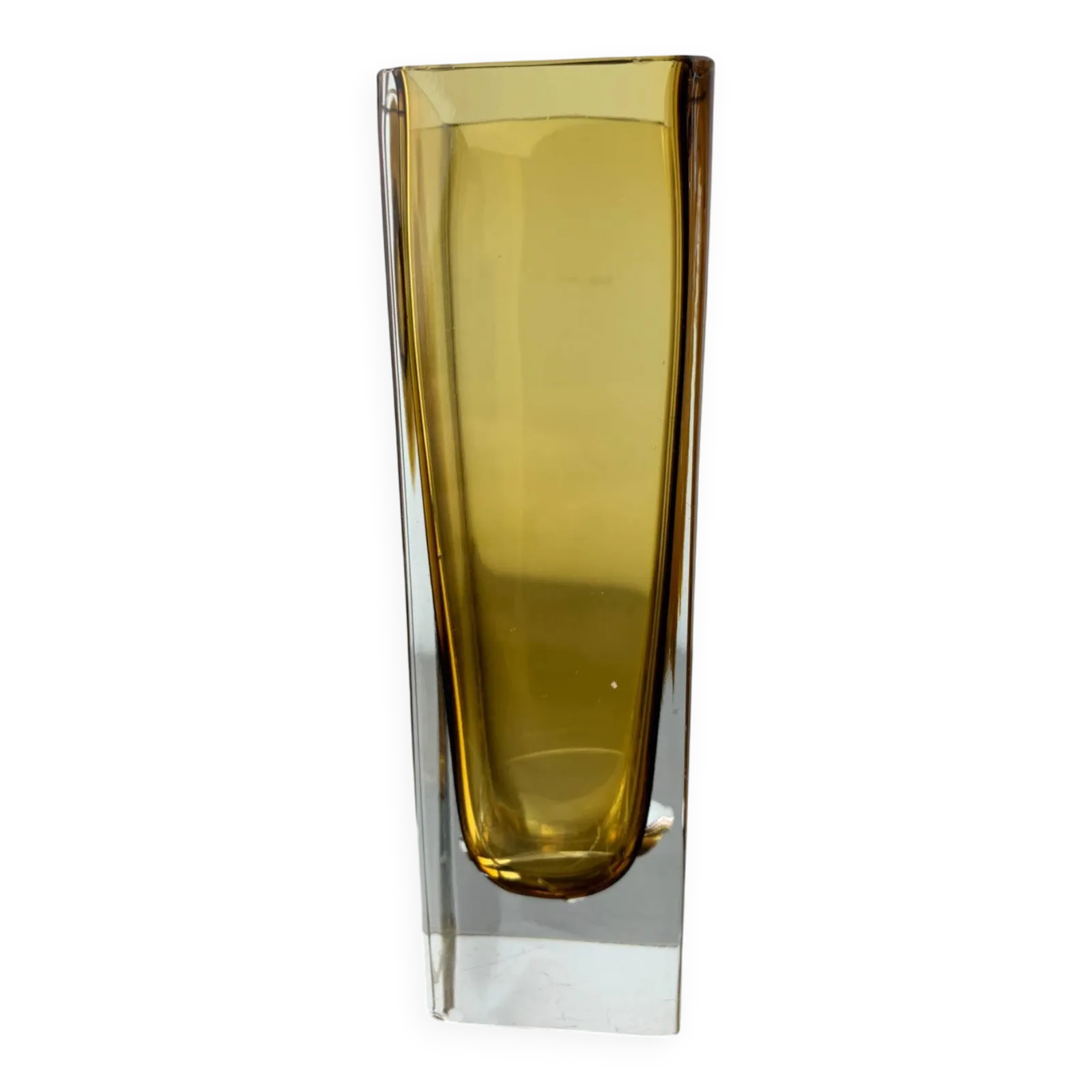 Page 1 Of 7 Yellow Sommerso Vase, Murano Glass, Italy, 1970