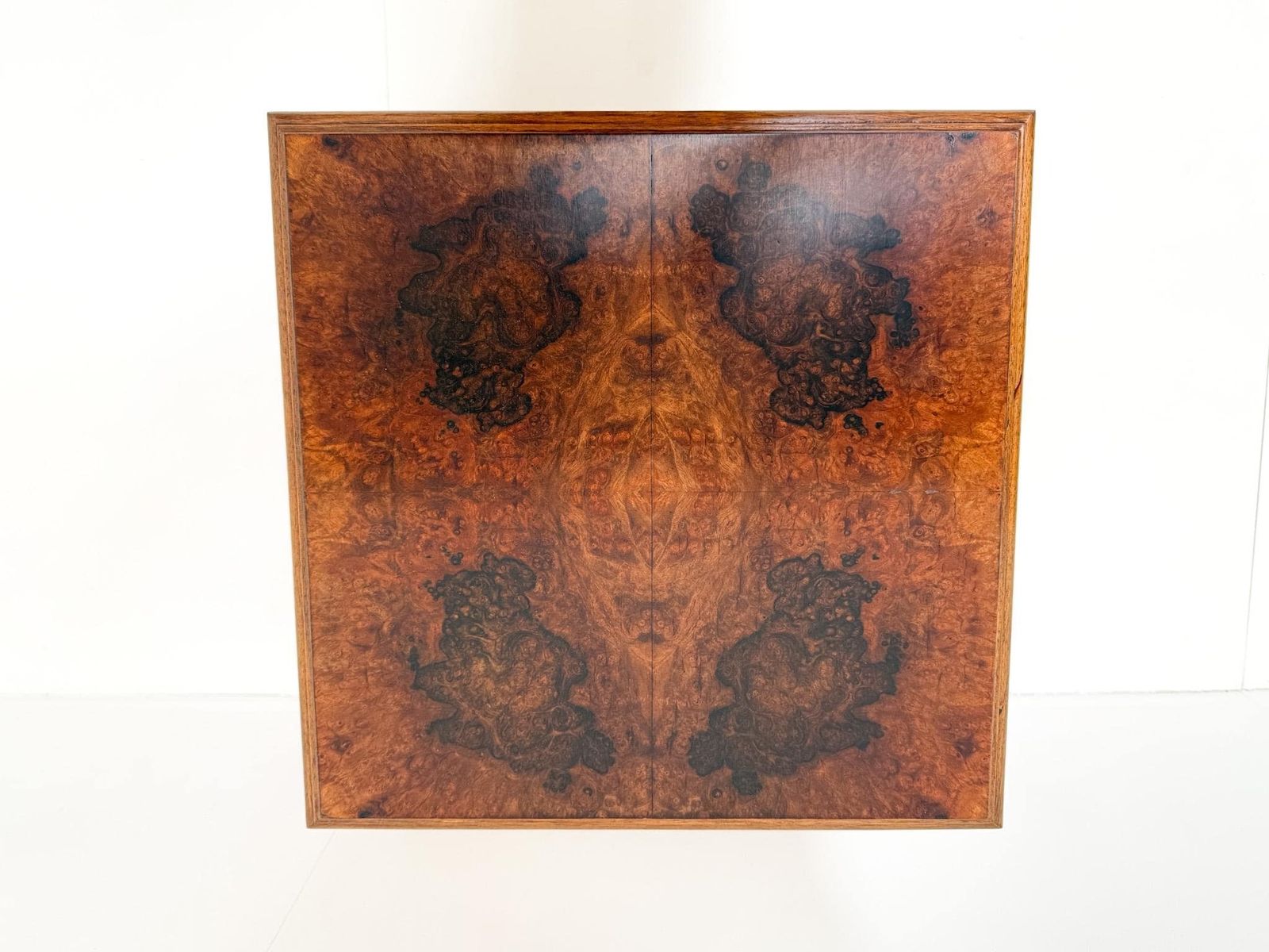 Antique Burl Walnut Revolving Side Table, Wortelnoot Book Table Ca. 1900 photo Furniture