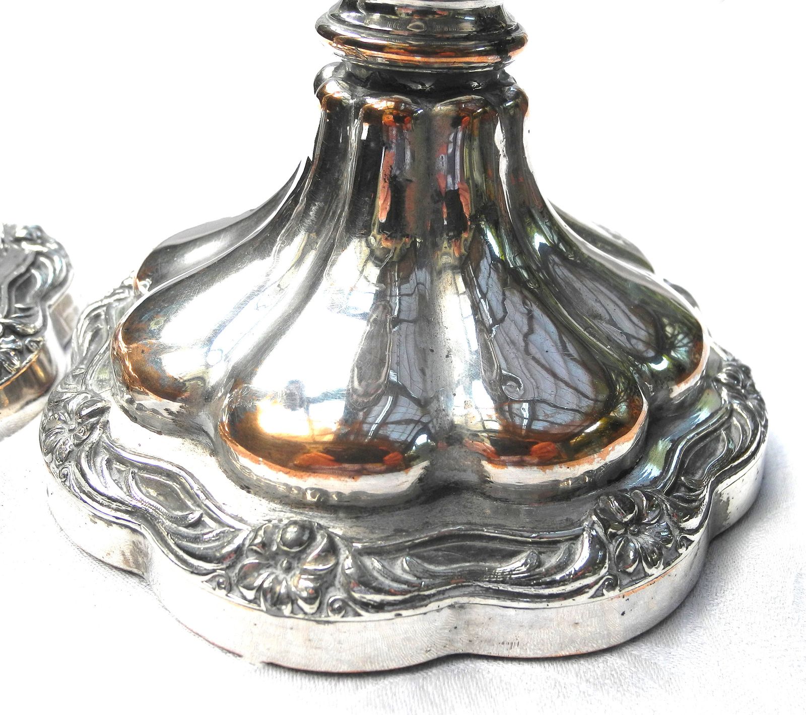 photo for sale Pair Of Antique Sheffield Plate  Candlesticks, Circa 1815 1820