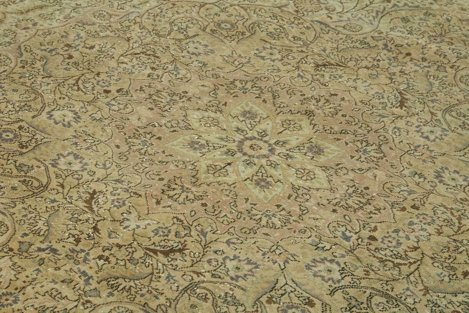 Handmade Beige Vintage Large Area Rug 275 Cm X 355 Cm photo 2323.0