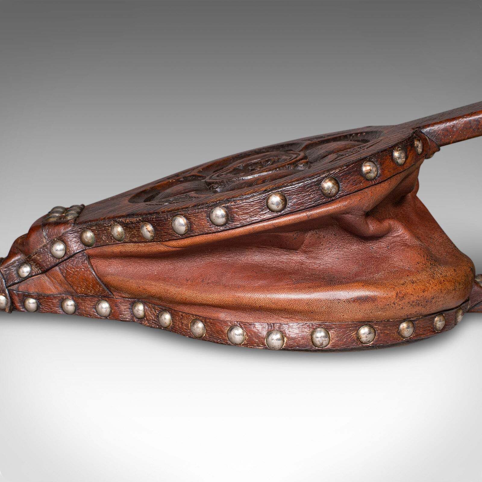 photo for sale Antique Fireplace Bellows, English, Oak, Leather, Fire Tool, Victorian, C.1880