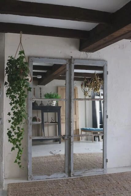 photo furniture Full Length Antique French Mirror Doors Floor Standing Bedroom / Bathroom