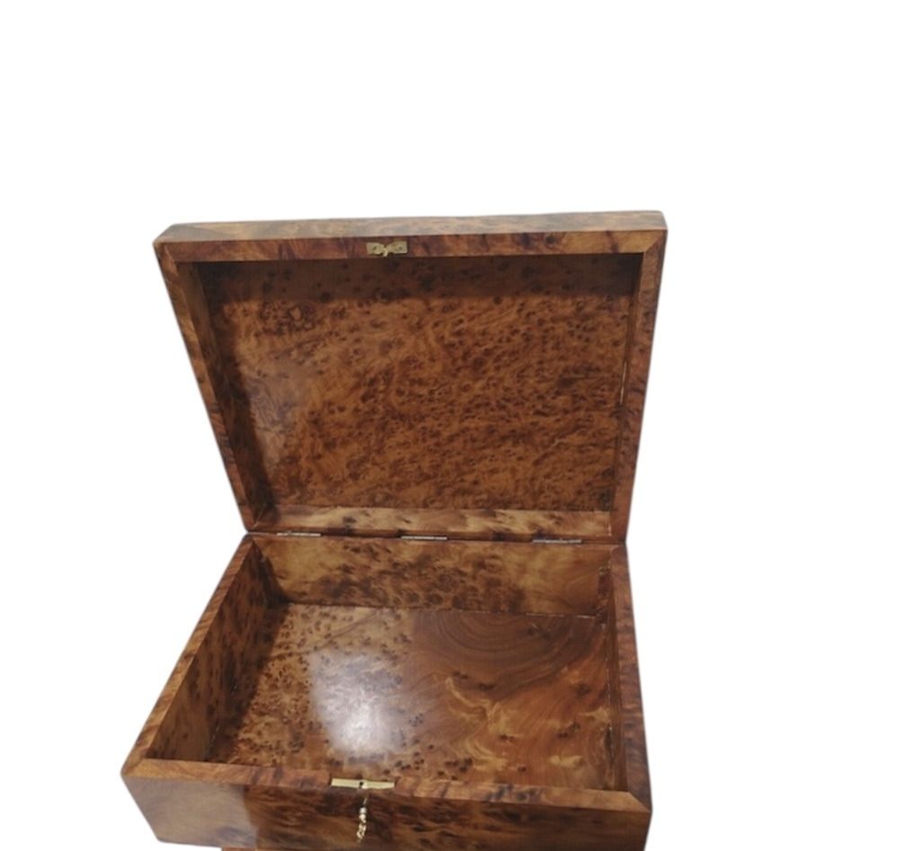 Luxurious Large Thuya Wood Jewellery Box Exquisite Moroccan Lidded Chest photo furniture