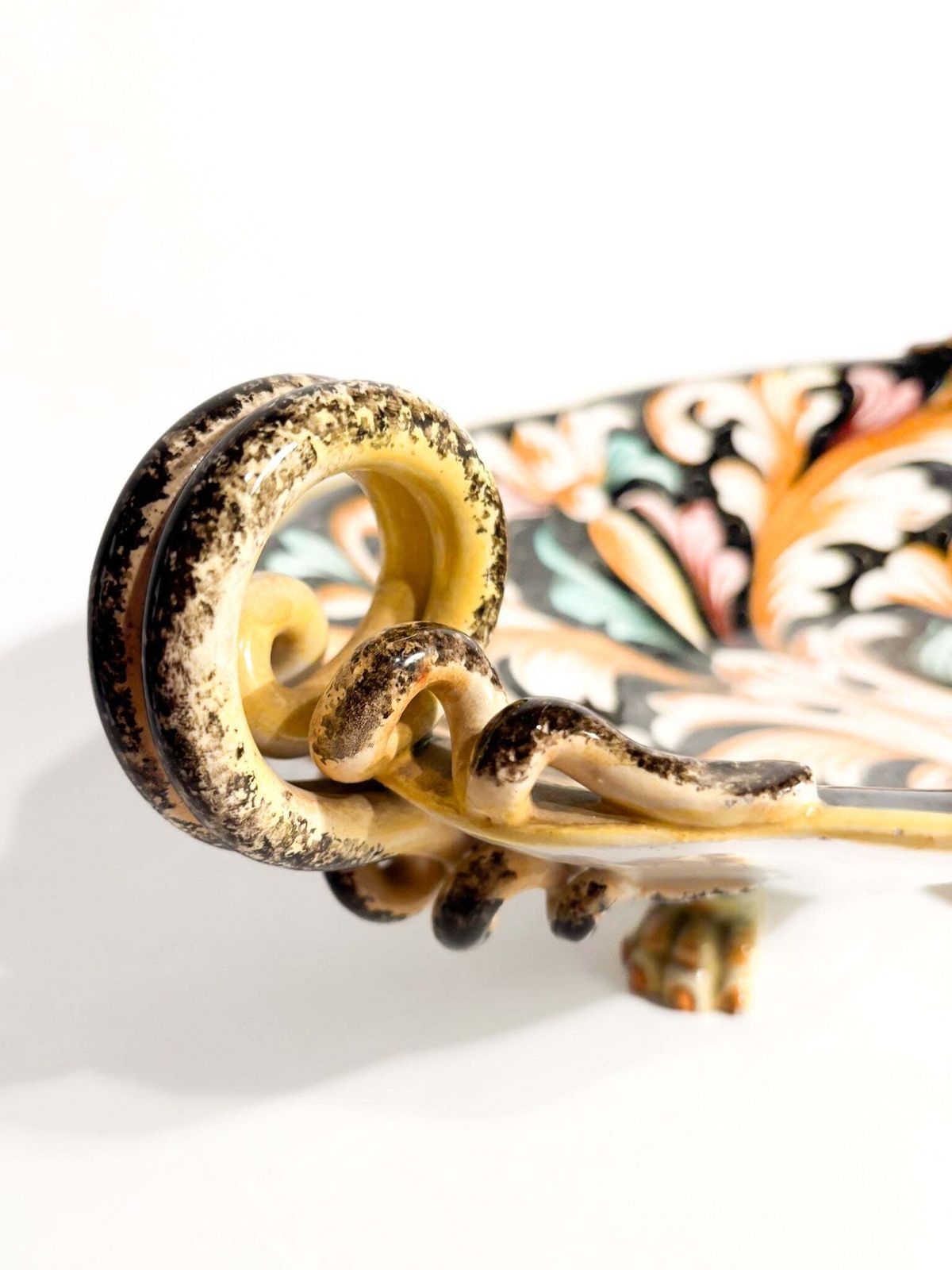 Hand Painted Colonnata Ceramic Centerpiece From The 1950s photo for sale