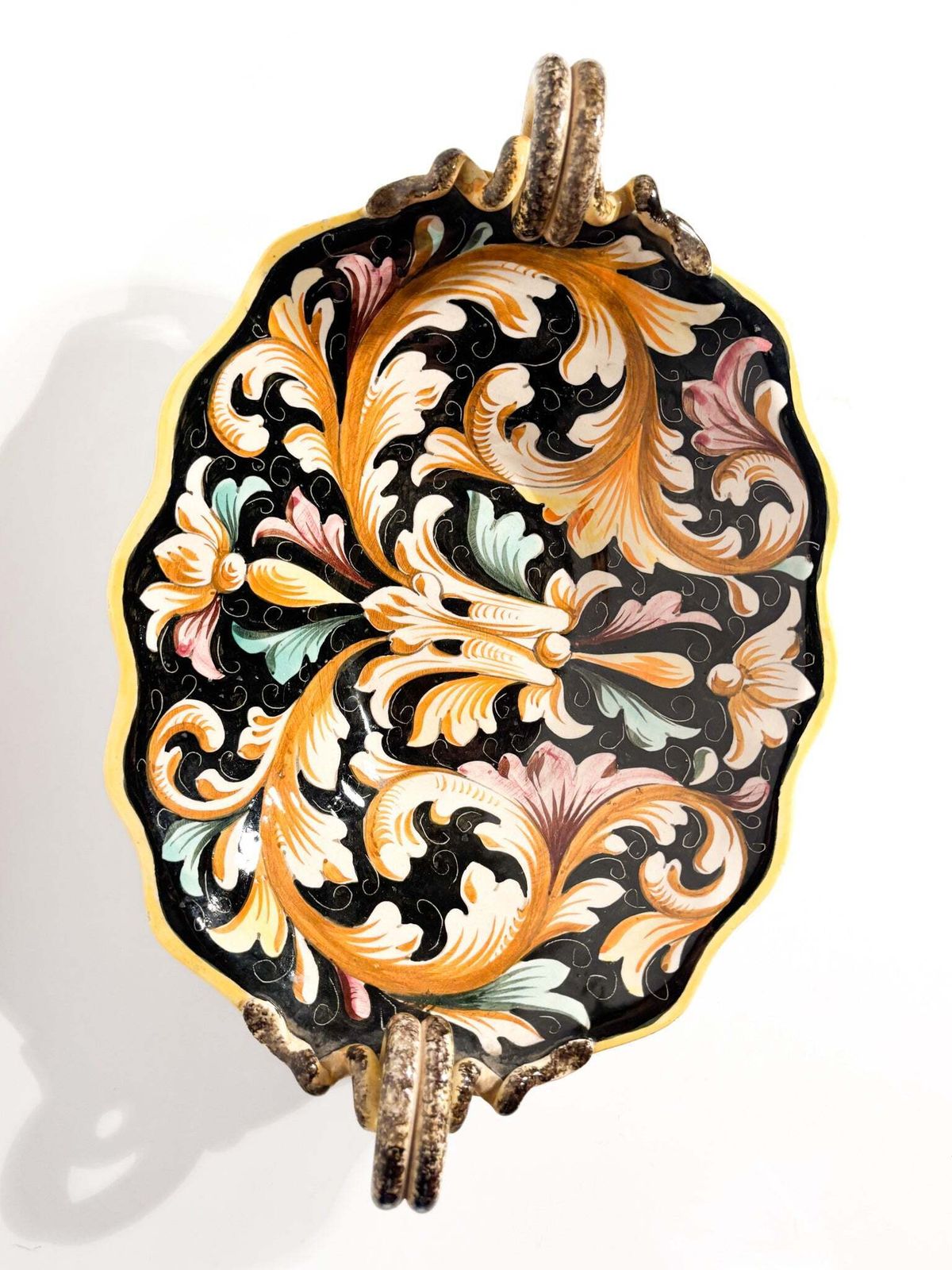 Hand Painted Colonnata Ceramic Centerpiece From The 1950s photo 190.0
