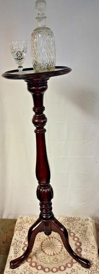 Antique Mahogany Plant Lamp Stand With 1887 Markings A Rare Find photo 285.0