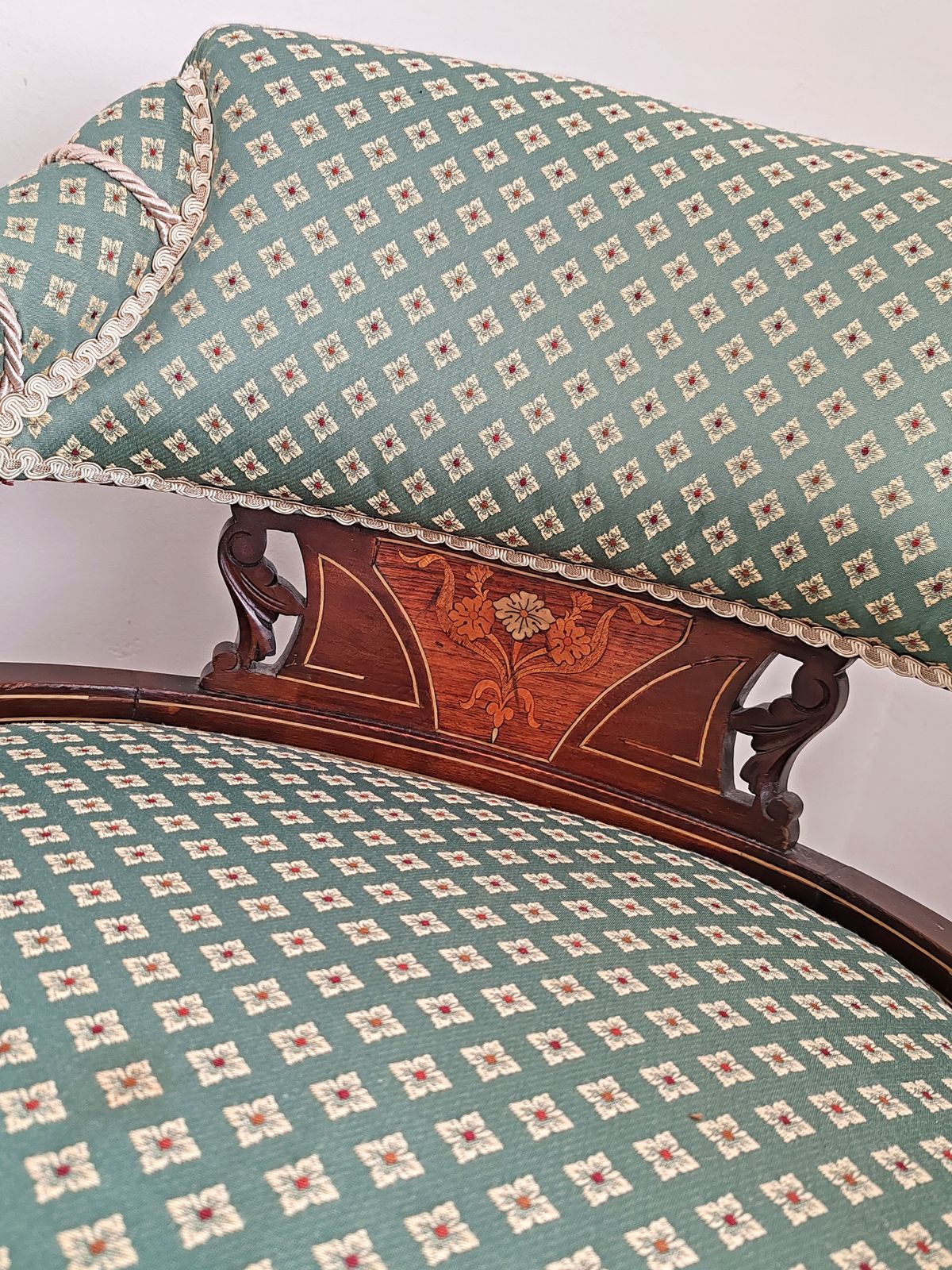 Furniture Pair Of Edwardian Regency Revival Inlaid Mahogany Carver Armchairs, C.1910–1930 photo