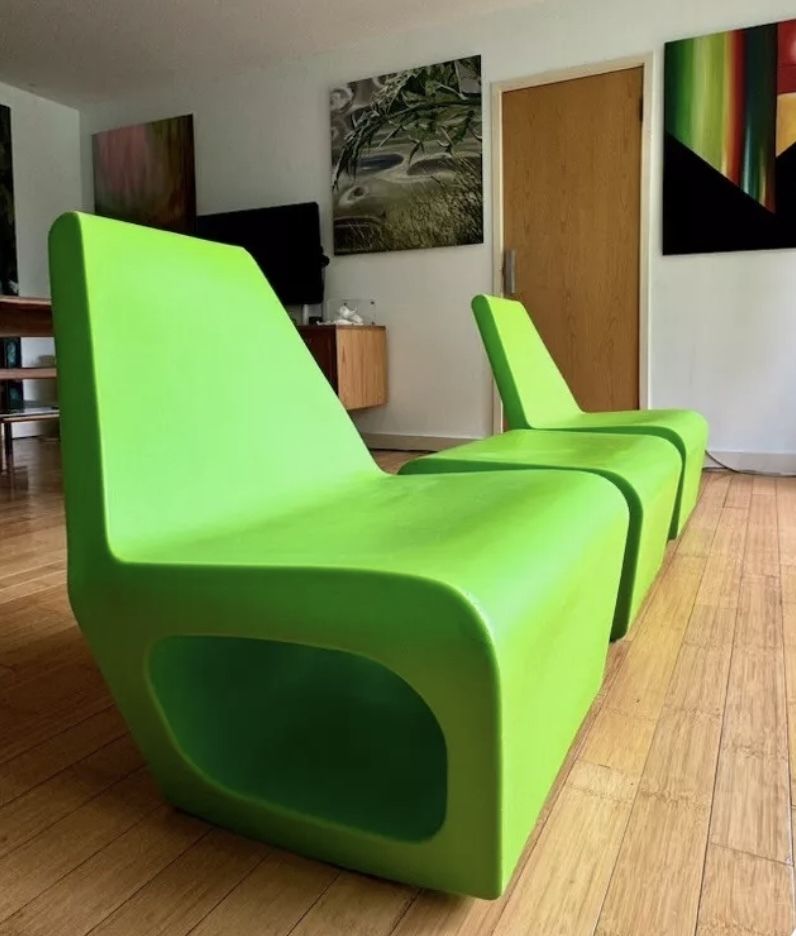 Jellyfish Rocking Chairs & Ottoman  By Wiel Arets For Quinze & Milan photo for sale