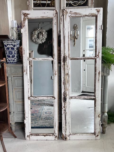 Floor Standing French Window Frame Mirrors 146 Cm High photo buy
