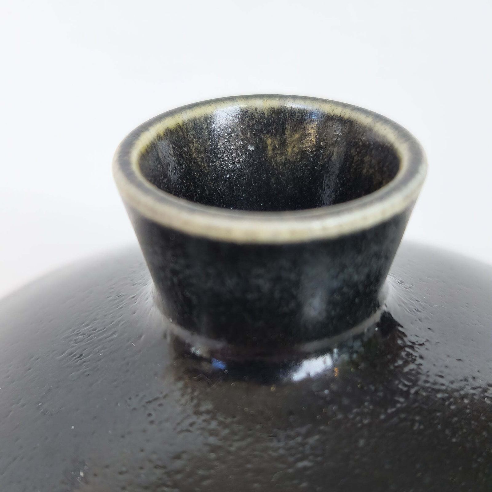 Berndt Friberg Black 1960s Unique Vase photo for sale