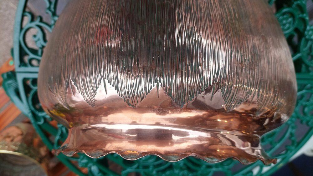 Copper Arts & Crafts Jardiniere Planter photo vinterior