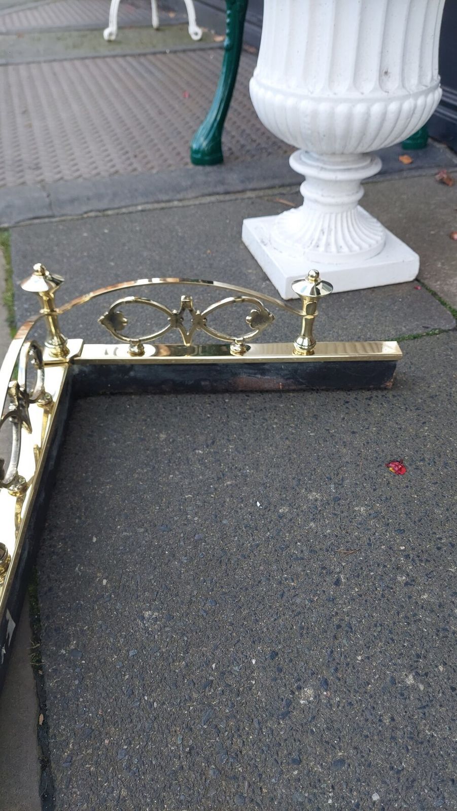 19thc Brass Extending Fender, 1800s photo 625.0