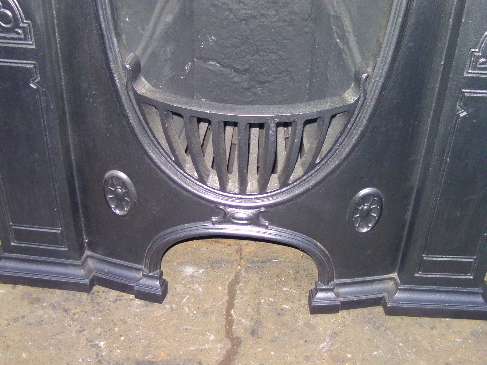 Arts And Crafts Tall Cast Iron Combination Fireplace. Fireplace Surround Antique photo Home Fixtures