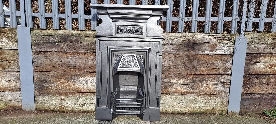 Victorian Cast Iron Combination Fireplace Original  Antique  Fireplace Surround photo furniture