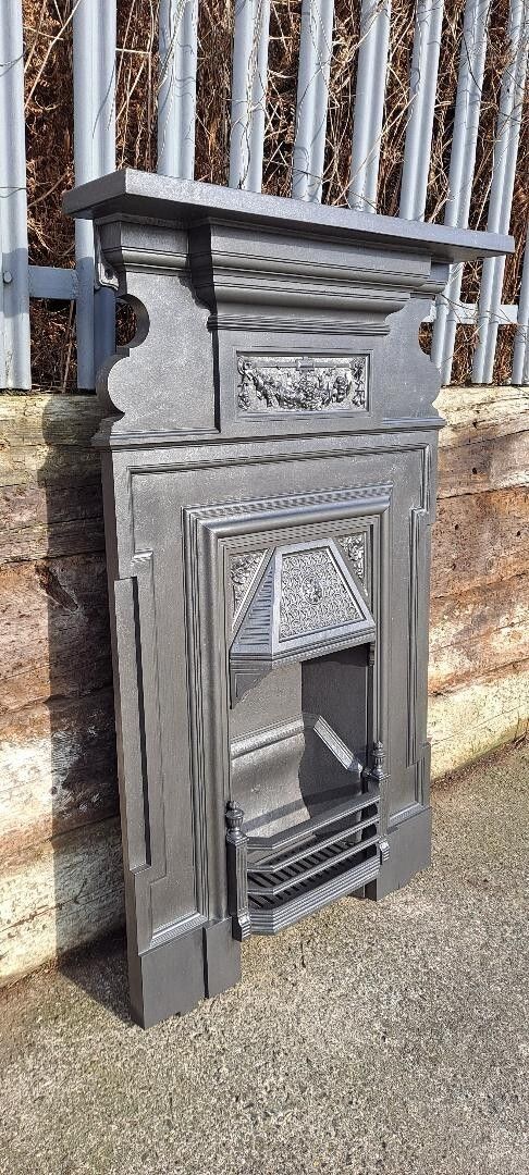 Victorian Cast Iron Combination Fireplace Original  Antique  Fireplace Surround photo for sale